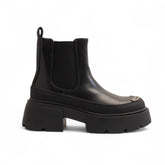 Europeon Union Women Black Leather Half Boot #3451